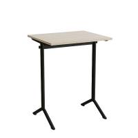 Bord Atlas 1130, 700x600mm, lydd&aelig;mpende eg h&oslash;jtrykslaminat, sortolivent stel