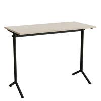 Bord Atlas 1130, 1200x600mm, lyddæmpende eg højtrykslaminat, sortolivent stel