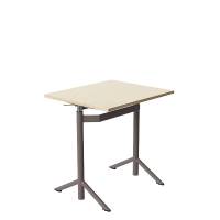 Elevbord Atlas 1132, 700x600mm, lydd&aelig;mpende eg h&oslash;jtrykslaminat, gr&aring;t stel