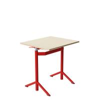 Elevbord Atlas 1132, 700x600mm, lydd&aelig;mpende eg h&oslash;jtrykslaminat, r&oslash;dt stel