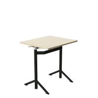 Elevbord Atlas 1132, 700x600mm, lydd&aelig;mpende eg h&oslash;jtrykslaminat, sortolivent stel