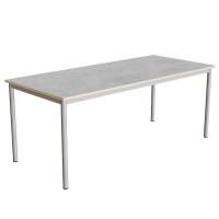 Bord Combi 200, 1800x800 mm H&oslash;jde 720 mm Lys gr&aring; linoleum p&aring; alugr&aring;t stel