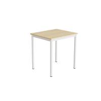 Bord Combi 200, 700x600 mm Højde 720 mm Lyddæmpende birk laminat på hvidt understel