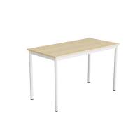Bord Combi 200, 1200x600 mm H&oslash;jde 720 mm Lydd&aelig;mpende birk laminat p&aring; hvidt understel