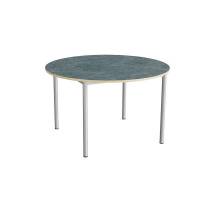 Bord Combi 206, &Oslash;1200 mm, h&oslash;jde 720 mm, m&oslash;rk gr&aring; linoleum p&aring; alugr&aring;t stel