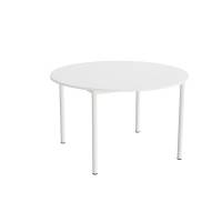 Bord Combi 206, &Oslash;1200 mm, h&oslash;jde 720 mm, lydabsorberende hvid laminat p&aring; hvidt stel