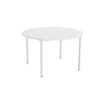 Bord Combi 206, &Oslash;1200 mm, h&oslash;jde 720 mm, lydabsorberende hvid laminat p&aring; hvidt stel