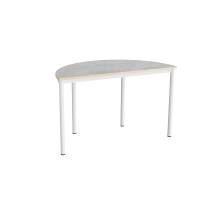 Bord Combi 209, 1200x600 mm højde 720 mm med lys grå linoleum, hvid stel