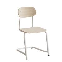 Stol Atlas, fritsving 2116, hvidpigmenteret egelaminat, hvidt stel