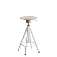 Taburet Atlas 2117, hvidpigm. egelaminat, hvidt stel Vip H: 600-720 mm