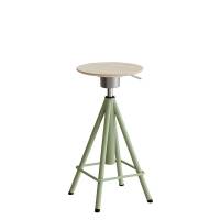 Taburet Atlas 2117, hvidpigm. egelaminat, gr&oslash;nt stel Vip H: 600-720 mm