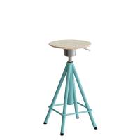 Taburet Atlas 2117, hvidpigm. egelaminat, turkis stel Vip H: 600-720 mm