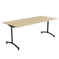 Bord Zeb 231, 1800x800 mm H&oslash;jde 720 mm, Birk laminat, Sort stel