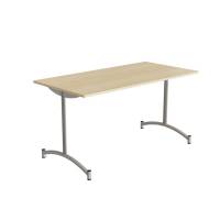 Bord Zeb 231, 1400x700 mm H&oslash;jde 720 mm, Lydabsorberende birk laminat, Alu stel