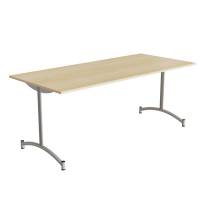 Bord Zeb 231, 1800x800 mm H&oslash;jde 720 mm, Lydabsorberende birk laminat, Alu stel