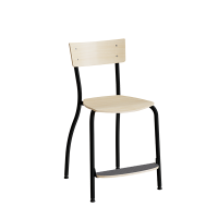 Stol Strong 250, Birk laminat, Sort stel