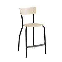 Stol Strong 250, Birk laminat, Sort stel