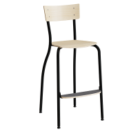 Stol Strong 250, Birk laminat, Sort stel