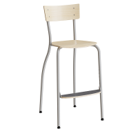 Stol Strong 250, Birk laminat, Alugr&aring;t stel