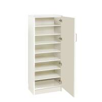 Sova pude- og t&aelig;ppeskab i hvid laminat