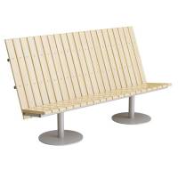 Sofa Cirkum, 3-pers h&oslash;j, massiv eg, alugr&aring;t understel