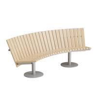 Sofa Cirkum, 60&deg; buet lav, massiv birk, alugr&aring;t understel