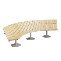 Sofa Cirkum, 90&deg; buet lav, massiv eg, alugr&aring;t understel