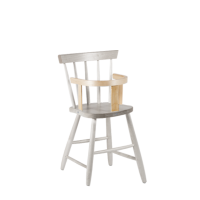 B&oslash;rnestol Enkel 3172, hvidbejdset massiv birk med b&oslash;jle, siddeh&oslash;jde 330mm