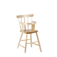 B&oslash;rnestol Enkel 3172, klarlakeret massiv birk med b&oslash;jle, siddeh&oslash;jde 370mm