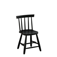 B&oslash;rnestol Enkel 3172, sortbejdset massiv birk, siddeh&oslash;jde 370mm