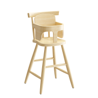 B&oslash;rnestol Enkel 3172, klarlakeret massiv birk med b&oslash;jle, siddeh&oslash;jde 520mm