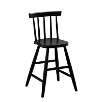 B&oslash;rnestol Enkel 3172, sortbejdset massiv birk, siddeh&oslash;jde 520mm