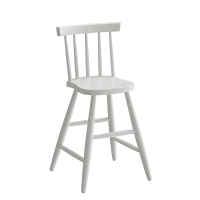 B&oslash;rnestol Enkel 3172, hvidbejdset massiv birk, siddeh&oslash;jde 520mm