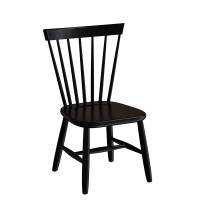 Stol Enkel 3173, sortbejdset massiv birk, siddeh&oslash;jde 370 mm