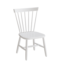 Stol Enkel 3173, hvidbejdset massiv birk