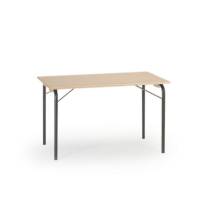 Klapbord Axel 427, 1200x800 mm, Birk laminat, Sort stel