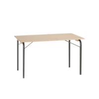 Klapbord Axel 427, 1400x800 mm, Birk laminat, Sort stel