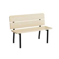 Sofa Pausa 551, 1100 mm, birkelaminat, sort stel