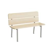 Sofa Pausa 551, 1100 mm, birk laminat, alugr&aring;t stel