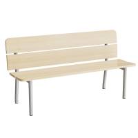 Sofa Pausa 551, 1500 mm, birk laminat, alugr&aring;t stel