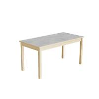 Bord Lovis 601, 1200x600 mm H&oslash;jde 600 mm med lysegr&aring; linoleum, birk understel