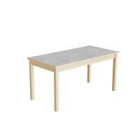 Bord Lovis 601, 1200x600 mm H&oslash;jde 600 mm med lysegr&aring; linoleum, birk understel