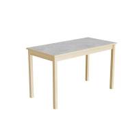 Bord Lovis 601, 1200x600 mm H&oslash;jde 720 mm med lysegr&aring; linoleum, birk understel