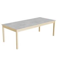 Bord Lovis 601, 1800x800 mm H&oslash;jde 600 mm med lysegr&aring; linoleum, birk understel