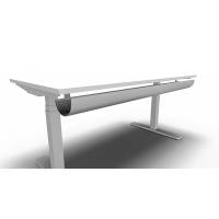 Kabelholder Halfpipe til bord, Hvid 790 mm