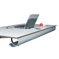 Kabelholder Halfpipe til bord, Alugrå 1500 mm