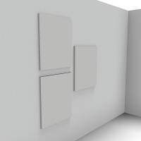 Lydabsorbent Sound Off EcoSUND V&aelig;g, 600x600x50 mm Hvid, uden tekstil