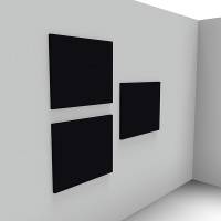 Lydabsorbent Sound Off EcoSUND V&aelig;g, 600x600x50 mm Sort, uden tekstil