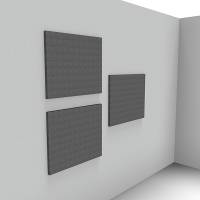 Lydabsorbent Sound Off EcoSUND V&aelig;g, 800x800x50 mm Gr&aring;, uden tekstil