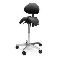 Sadelstol Polo Split h&oslash;j med rygl&aelig;n